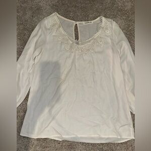 Boutique White Blouse Size S